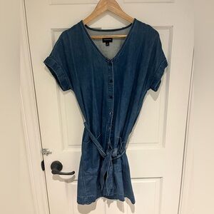 Frank & Oak button up denim tie-waist dress